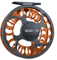 Thumbnail image of the Shadow Warlord Fly Reel in the color of Shadow and orange.