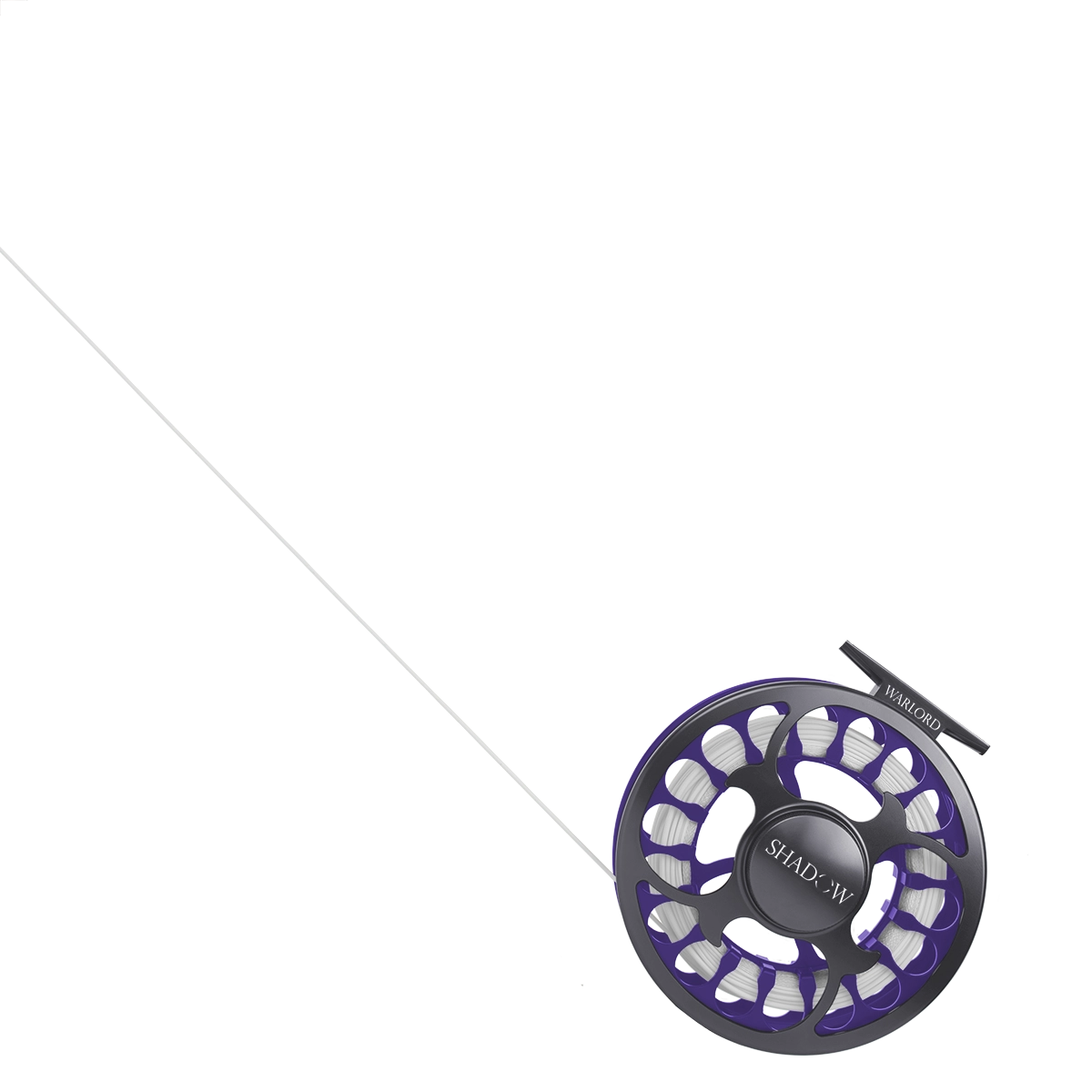 A transparent image overtop of the shadow Warlord Fly Fishing rod.