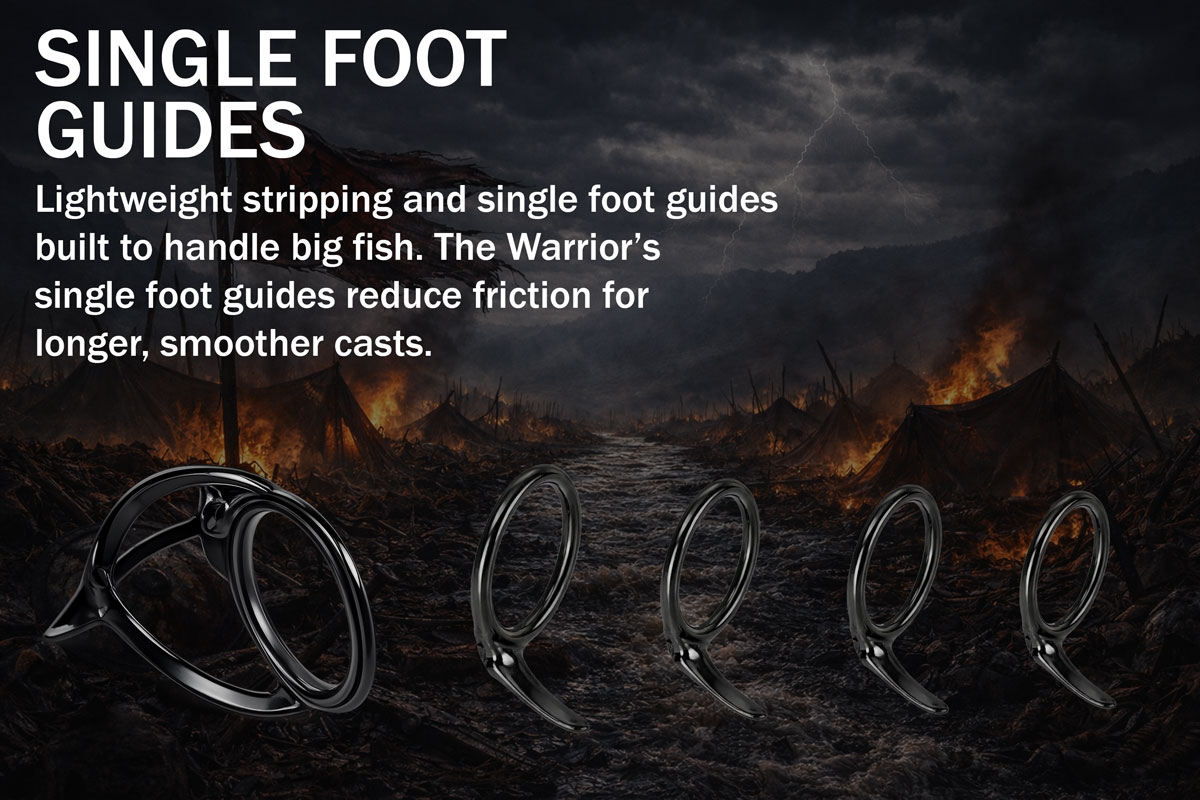 An image showing the Large Arbor Design of the Shadow Warlord Fly rod