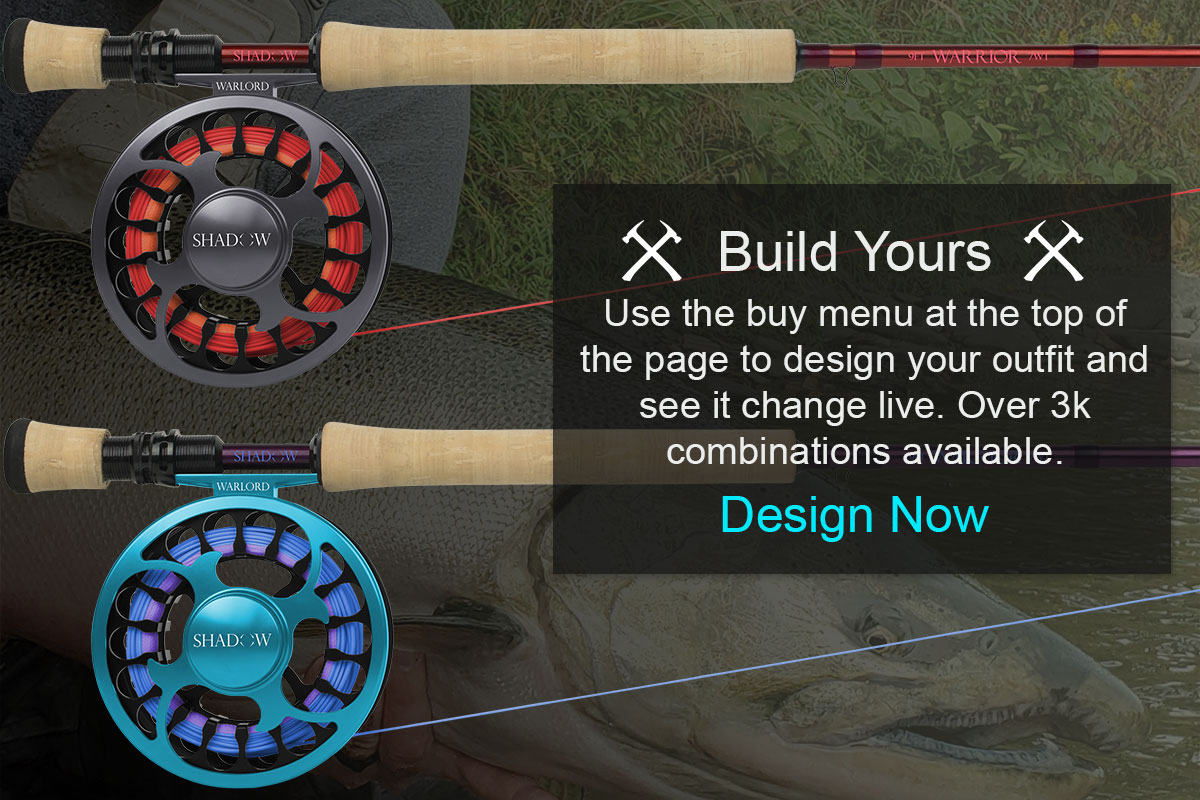 Shadow Warlord Fly Fishing rod available in thousands of color combinations